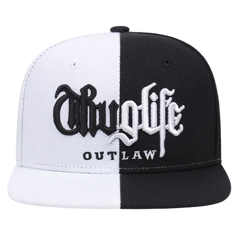 Casquette à bord plat « Thug LIFE » pour enfants, casquette streetwear hip-hop pour hommes, casquette de cyclisme, de pêche et de protection solaire pour femmes, casquette de baseball ajustable