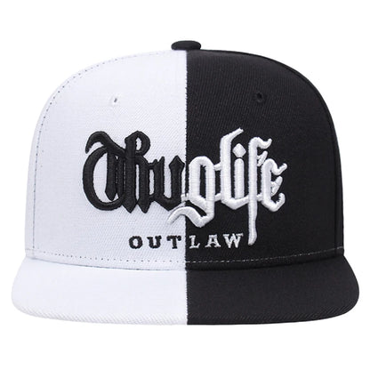 Casquette à bord plat « Thug LIFE » pour enfants, casquette streetwear hip-hop pour hommes, casquette de cyclisme, de pêche et de protection solaire pour femmes, casquette de baseball ajustable