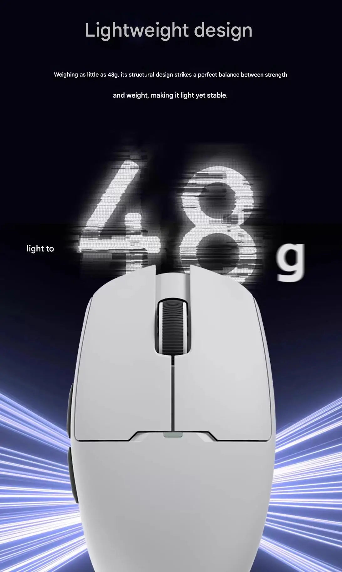 Aigo GM80 PLUS PRO Wireless Mouse Bluetooth PAW3311/PAW3395 Lightweight 1000HZ Wired Three-mode Gaming E-sports Mouse Gift