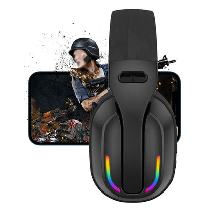 B500 RGB Wireless Gaming Headset Bluetooth 5.4 Noise Cancelling Headphones with Mic, 60H Playtime, HD Stereo Sound for PC, Mobile & Console Gaming