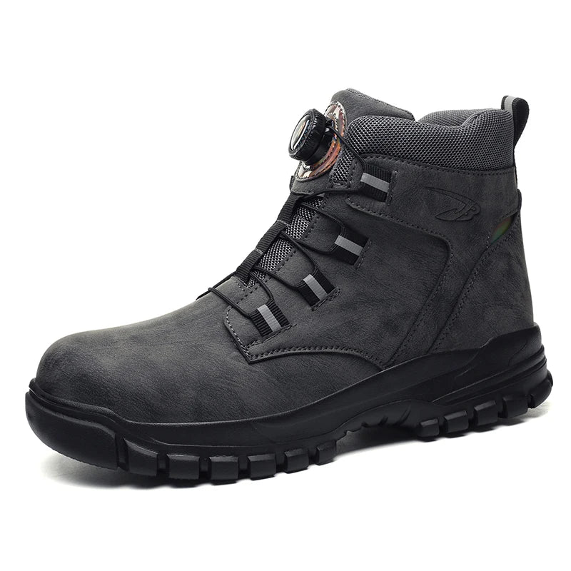 Bottes de sécurité imperméables pour hommes, chaussures de travail Parker en acier, bouton rotatif, chaussures de protection, taille 47, 48, hiver