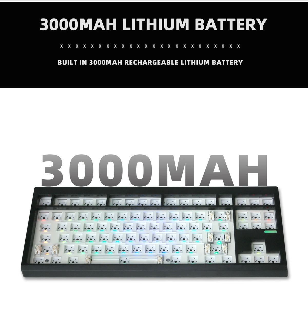 ZUOYA GMK87L Mechanical Keyboard KIT  Gasket Structure VIA /Qmk Programmable Hot-Swap Three Mode Wireless RGB Keyboard KIT