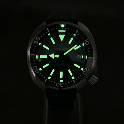 PARNSRPE Diver's Luxury Men's Watch Small Abalone Automatic Mechanical Watch Movement Aseptic Dial Sapphire Glass