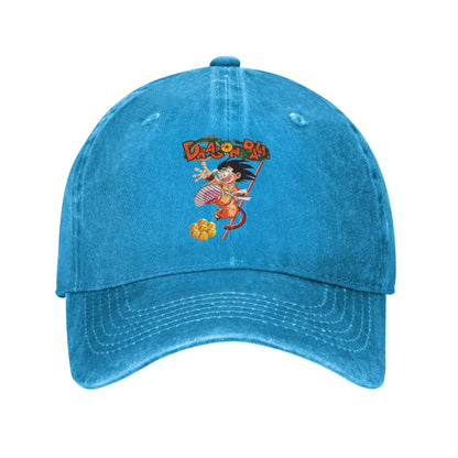 Goku and the Dragon Ball Z Men Women Baseball Cap Distressed Washed Caps Hat Casual Outdoor Activities Adjustable Snapback Cap, produit gaming premium Fraquane