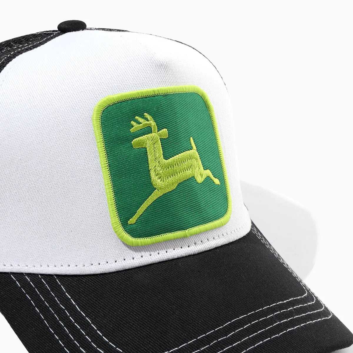 Cappellino da donna Elk Embroidery con visiera a becco d’anatra, cappellino da baseball a tesa larga con protezione solare, cappellino in rete regolabile, cappellino pronto per l’esportazione