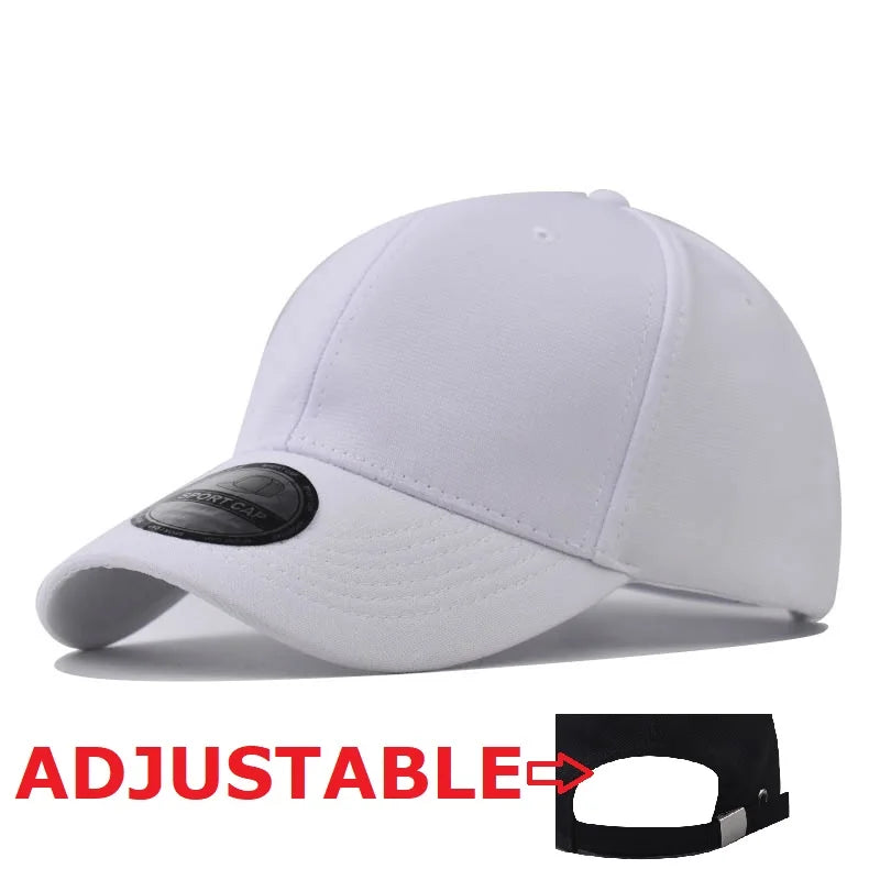 Casquettes Snapback fermées à l'arrière, non réglables, pour homme, de qualité, style hip-hop, ajustées, pour adulte, couleur unie, casquettes de baseball, 57-58 cm, pour petits visages