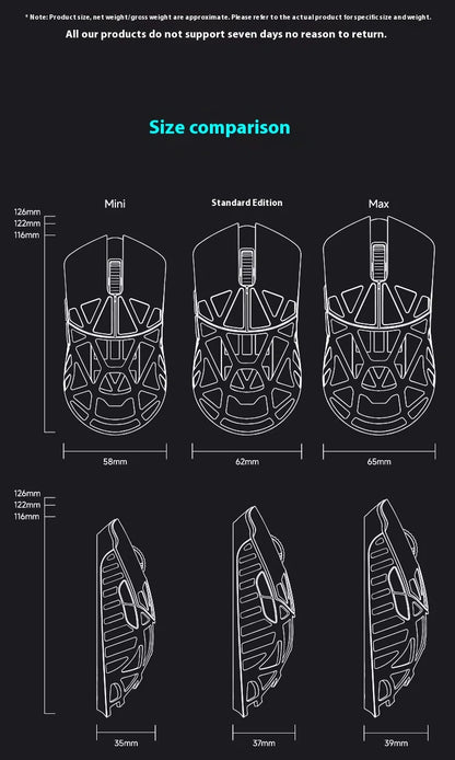 WLmouse Beast X Max Wireless Gaming Mouse with PAW3950HS Sensor, Magnesium Alloy, 8K Polling Rate, Ultra-Lightweight Wireless Gaming Mouse