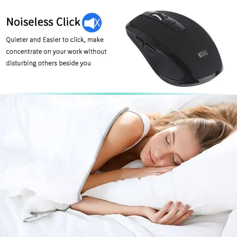 2.4G Wireless Mouse USB Type-C, Ergonomic Silent Wireless Mouse with 6 Buttons, Adjustable 800/1200/1600 DPI, Type-C Receiver for Laptop, PC & Mac