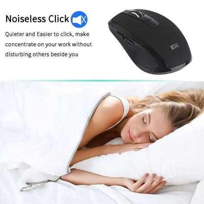 2.4G Wireless Mouse USB Type-C, Ergonomic Silent Wireless Mouse with 6 Buttons, Adjustable 800/1200/1600 DPI, Type-C Receiver for Laptop, PC & Mac