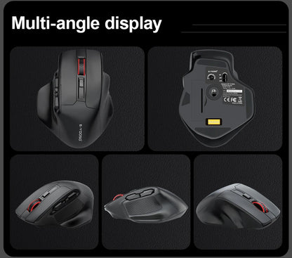 E-YOOSO X-31 Pro USB-gamingmus, stor, med Bluetooth-stöd, 2.4G trådlös, PAW3212, 4800 DPI, för gamers, dator, laptop och PC