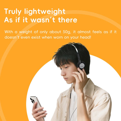 FiiO Wind 3.5mm Wired On-Ear Headphones with Microphone, HiFi Sound 40mm Dynamic Driver Gaming & Recording Headphones