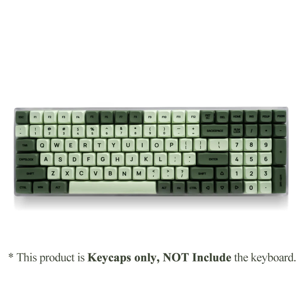 125 Keys XDA PBT Keycaps Set Matcha Green for 61/64/68/75/87/98/104/108 Keys Mechanical Keyboard for Cherry/Gateron/Otemu/Kailh
