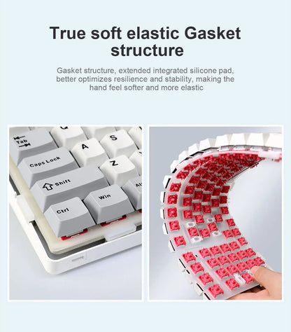 AULA F99 Wireless Mechanical Keyboard Tri-Mode Hot Swappable Custom Keyboard Gasket Structure for PC/Tablet/Xbox/PS4/PS5
