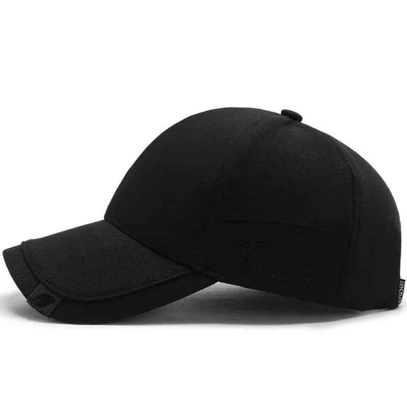 Snel drogende zonnepet voor dames, casual sportpet voor heren, grote maat baseballpet, 60-65 cm, verstelbare zonneklep, pet met klep