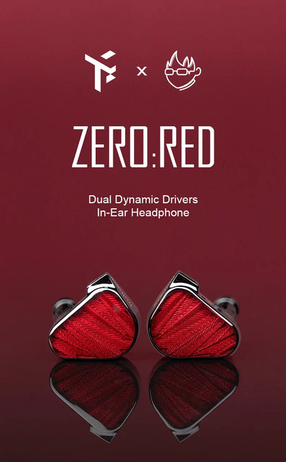 TRUTHEAR x Crinacle ZERO:RED Auriculares intrauditivos audiófilos con cable, doble driver dinámico, 0.78 2Pin HiFi