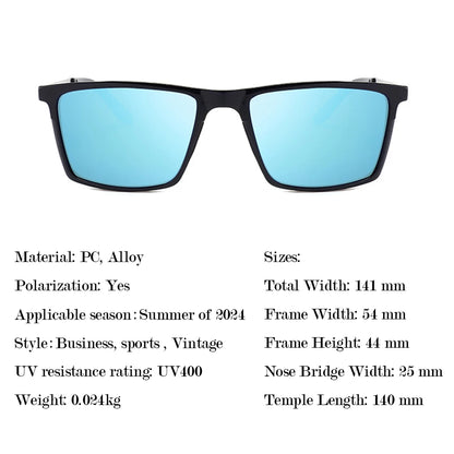 KLASSNUM Polarized Sunglasses for Men Luxury Brand 2026 Trendy Anti UV400 Shads Driving Sport Sun Glasses Metal Retro Glasses