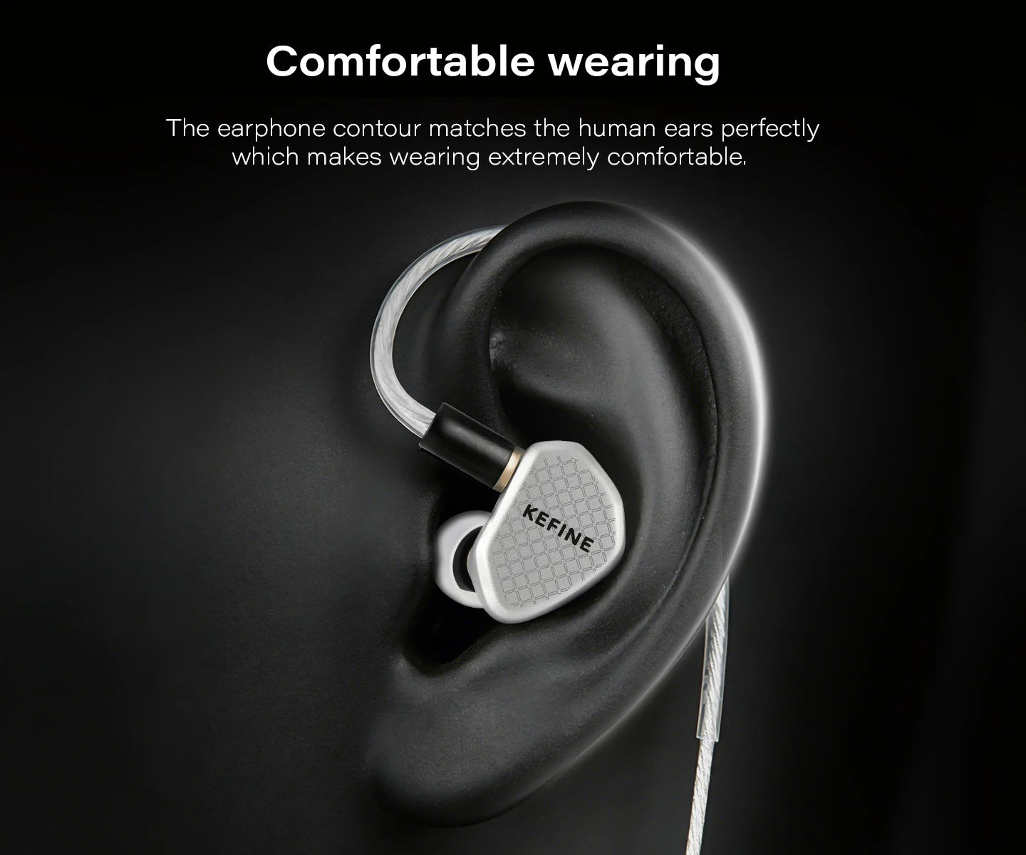 Angelears Kefine Klean SV 10mm DLC Diaphragm Dynamic Driver IEMs – Hi-Fi In-Ear Earphones with Interchangeable Nozzles &amp; Silver-Plated SPC Cable