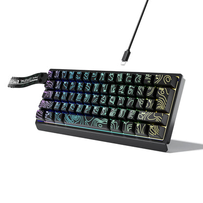 7KEYS 60% Compact Wired Keyboard with RGB Backlighting, Gradient Keycaps, USB Gaming Keyboard for Windows PC, Laptop & Tablet