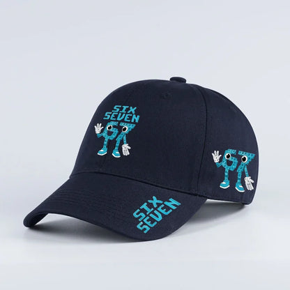 Retro '67 Cartoon Print Baseball Cap - Adjustable Flat-Brim Cap - Unisex Streetwear Hip-Hop Sun Hat - Dad Hat
