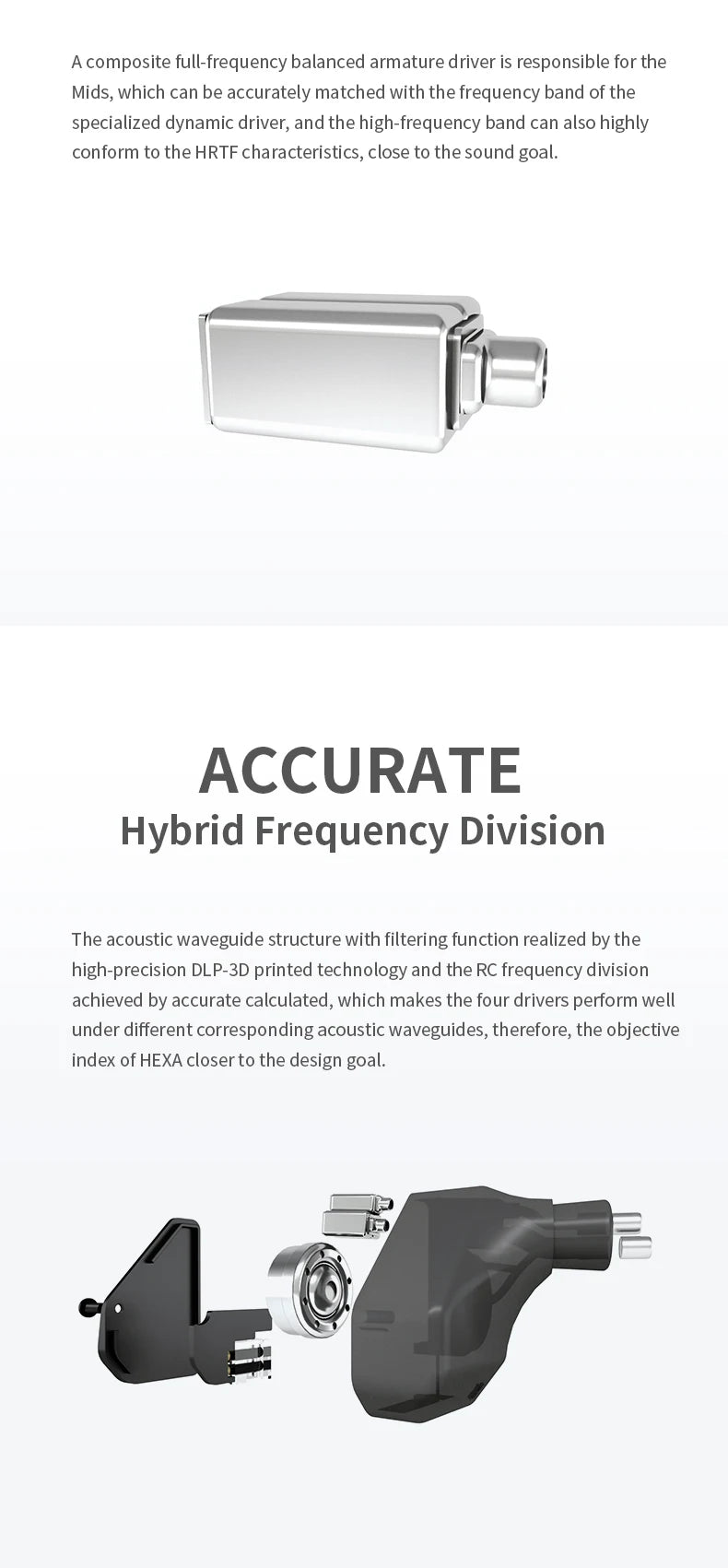 Auriculares con cable híbridos Truthear HEXA 1DD+3BA – Monitores intrauditivos IEM de alta fidelidad con cable plateado de 0.78 2Pin