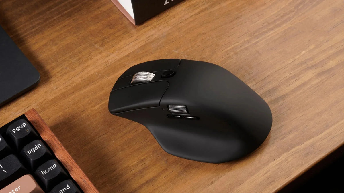 Keychron M6 Wireless Mouse with PixArt 3950 Sensor, 8K Polling Rate, Silent Switches, Dual Scroll Wheels, Bluetooth & 2.4GHz Ergonomic Mouse
