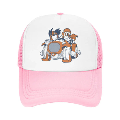 Goku Muten Roshi Dragon Ball Z Baseball Caps Sport Sun Hat Anime DBZ Hats Breathable Polyester Trucker Cap Summer Trucker Caps, Produit gaming premium Fraquane