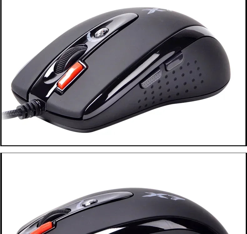 A4TECH Bloody X7-710K Wired Gaming Mouse 2000 DPI USB Gamer Mouse with Macro Programming for PC, Laptop & Esports