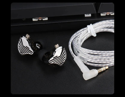 KZ GK Kunten HiFi IEM Earphones 1DD Dynamic Driver In-Ear Earbuds with 2-Pin Detachable Cable, Metal Audiophile Gaming Headset