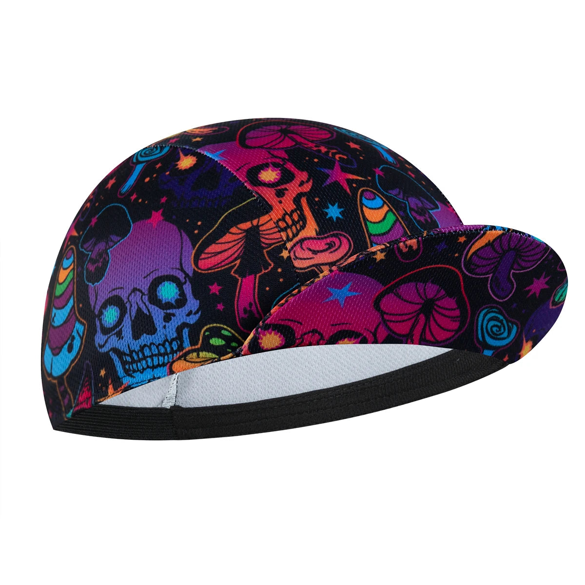 Cappellino da ciclismo con teschio per uomo e donna, cappellino sportivo da esterno, estivo, traspirante, da indossare sotto il casco da ciclismo
