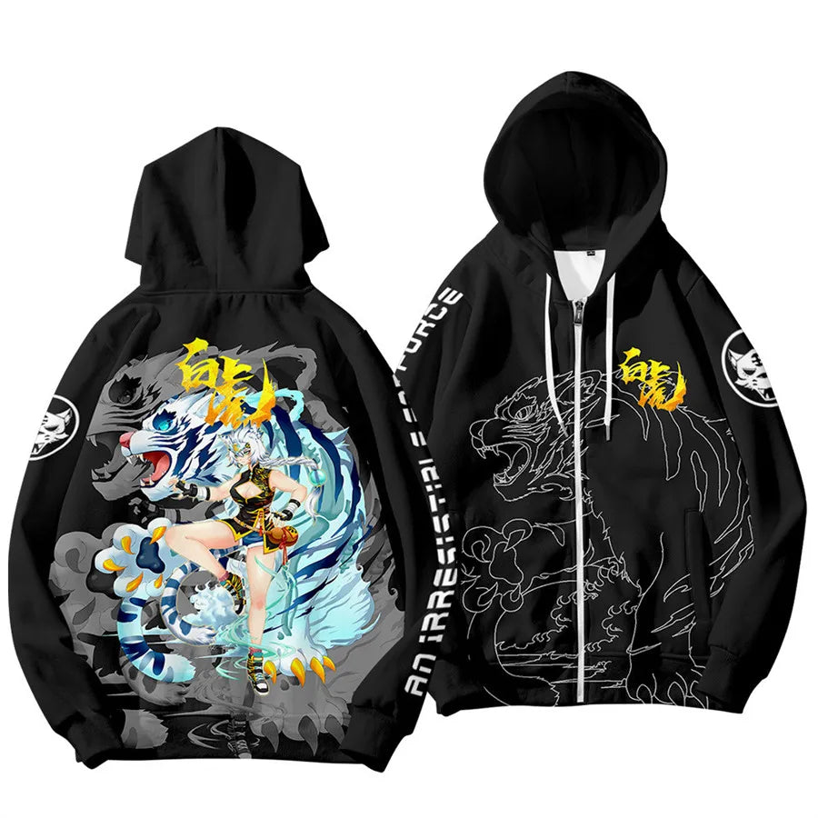 3D print majice s kapuljačom za Kinesku novu godinu za muškarce i djecu, modni dragon grafički sweatshirts, cool streetwear hoody top