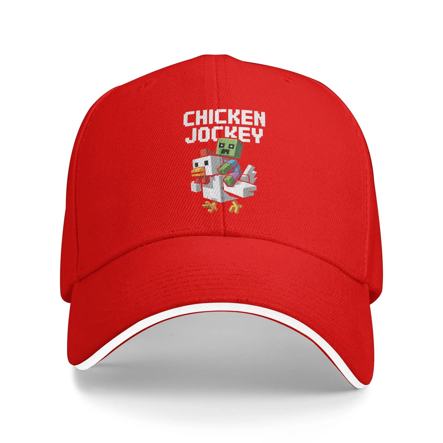 Chicken Jockey Zombie Pixel Art Zombie 2025 Movie Baseball Caps for Men Women Trucker Hat  Outdoor Workouts Adjustable Sun Hats