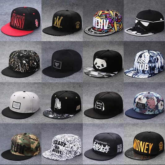 Herenpet met geborduurde letters, trendy en veelzijdig, met platte klep – zomerhoed voor dames in hiphopstijl, verstelbare outdoor schaduwpet met klep