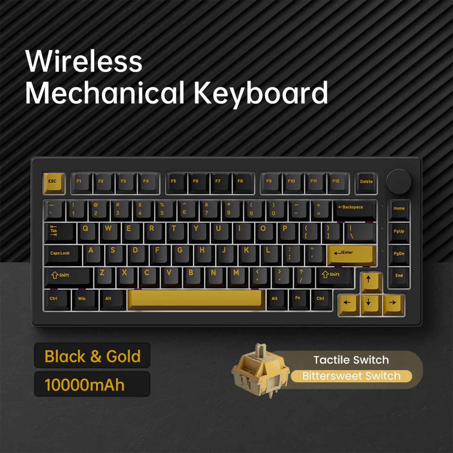 Akko 5075 V3 75% Mechanical Keyboard 8000/10000mAh 2.4GHz Wireless/ Wired Type-C/BT 5.0 Hot Swap RGB Gasket for Gaming Typing