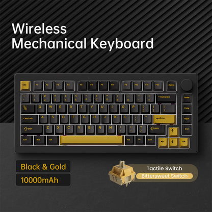 Akko 5075 V3 75% Mechanical Keyboard 8000/10000mAh 2.4GHz Wireless/ Wired Type-C/BT 5.0 Hot Swap RGB Gasket for Gaming Typing