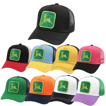 Cappellino da donna Elk Embroidery con visiera a becco d’anatra, cappellino da baseball a tesa larga con protezione solare, cappellino in rete regolabile, cappellino pronto per l’esportazione