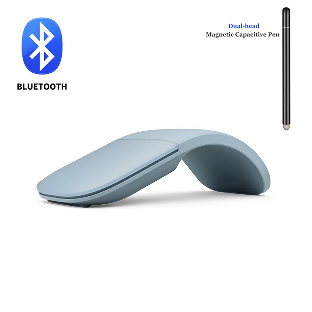 Bluetooth Arc Touch Mouse for Microsoft Surface, Wireless Ergonomic Bluetooth Mouse, Silent Foldable Laser Mouse for Laptop, PC & Windows