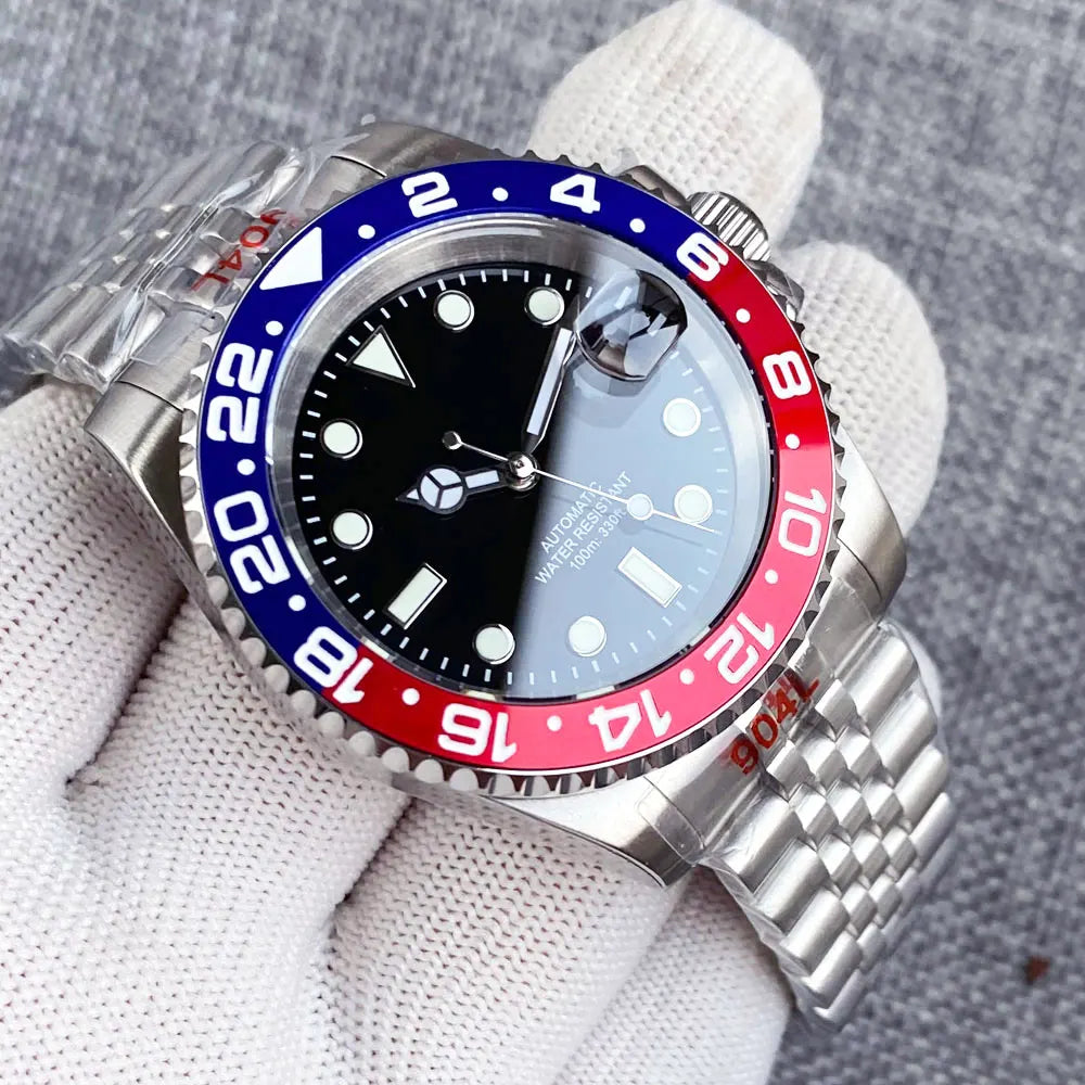 200m Waterproof Miyota8215 Automatic Men Watch Diver Watches 40mm Mechanical Movement Luminous Jubilee Strap Glide Lock Buckle