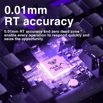Teclado AULA HERO 68HE con interruptores magnéticos RGB Gaming mecánico Rapid Trigger retorno 8K con cable para esports personalizable