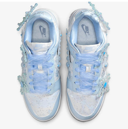 Nike Authentic Dunk Low Women's Fashion Floral Lightweight Casual Sneakers HV8575-100