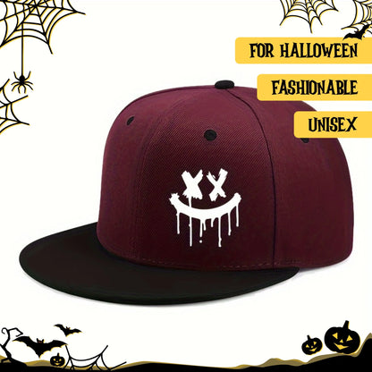 Halloween-inspireret udendørsbegivenhed: Lastbilchauffør-kasket, flad, justerbar skygge, baseballkasket, unisex, hiphop-kasket, moderigtigt hovedbeklædning