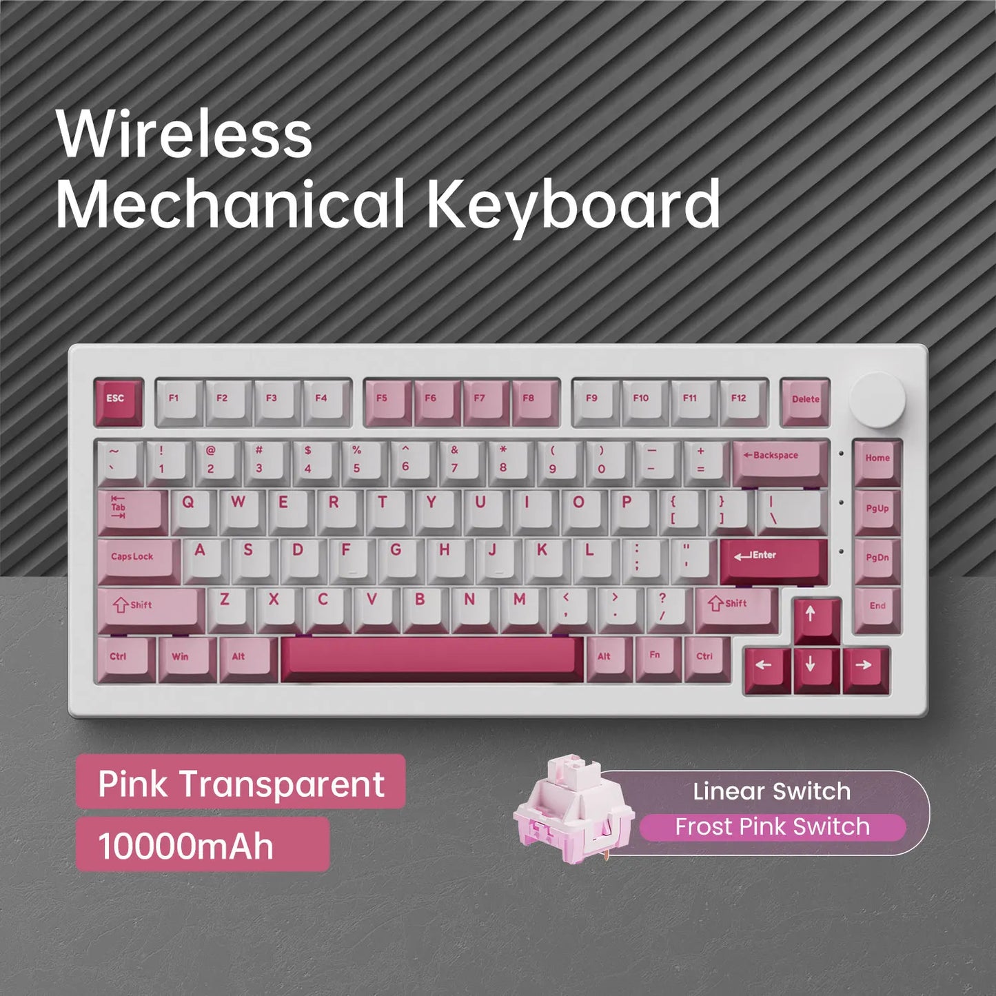 Akko 5075 V3 75% Mechanical Keyboard 8000/10000mAh 2.4GHz Wireless/ Wired Type-C/BT 5.0 Hot Swap RGB Gasket for Gaming Typing