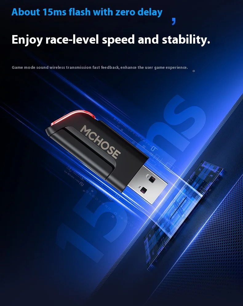 MCHOSE V9 Pro Wireless Bluetooth Headset with Tri-Mode Mic Noise Reduction Dynamic Sound And Low Delay Office And Gaming Gifts