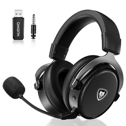 NUBWO G07 Wireless Gaming Headset for PC, PS4, PS Gaming Headphones with Fixed Mic 2.4GHz Ultra-Low Latency Noise Cancelling MIC