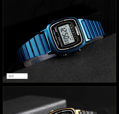 SKMEI1901 Women Top brands Luxury 3Bar Waterproof Ladies Watches Small Dial Digital Watch Relogio Feminino  Fashion Sport Watch