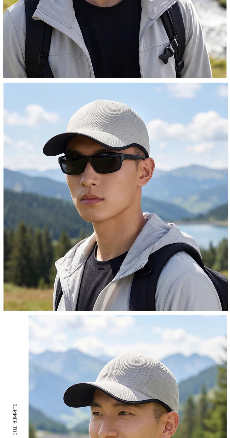 Seamless Baseball Cap for Men Quick Drying Packable Sports Hat Outdoor Fishing Climbing Sport Lightweight Visor Cap Sun Hat