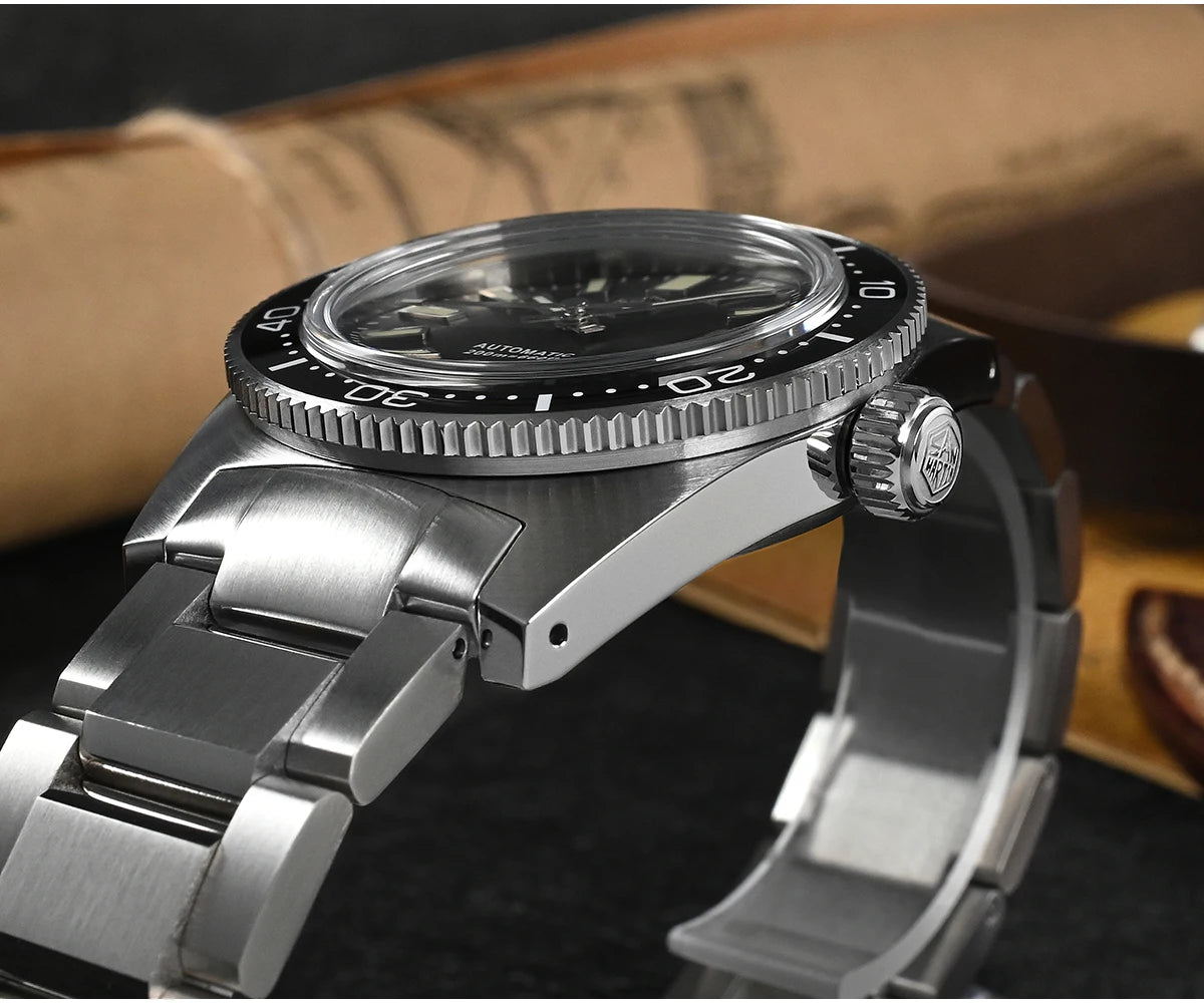 San Martin New 62mas 37mm Diver Mens Watch Classic Luxury Sapphire PT5000 SW200 Automatic Mechanical Watches Date 20Bar Luminous