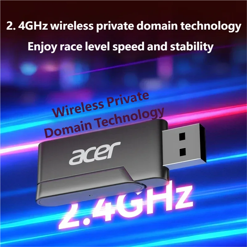Acer 2.4GHz Wireless Gaming Headsets 7.1 Surround Sound Bluetooth Gaming Headset with Mic for PS5, PS4, PC, Switch Stereo Sound