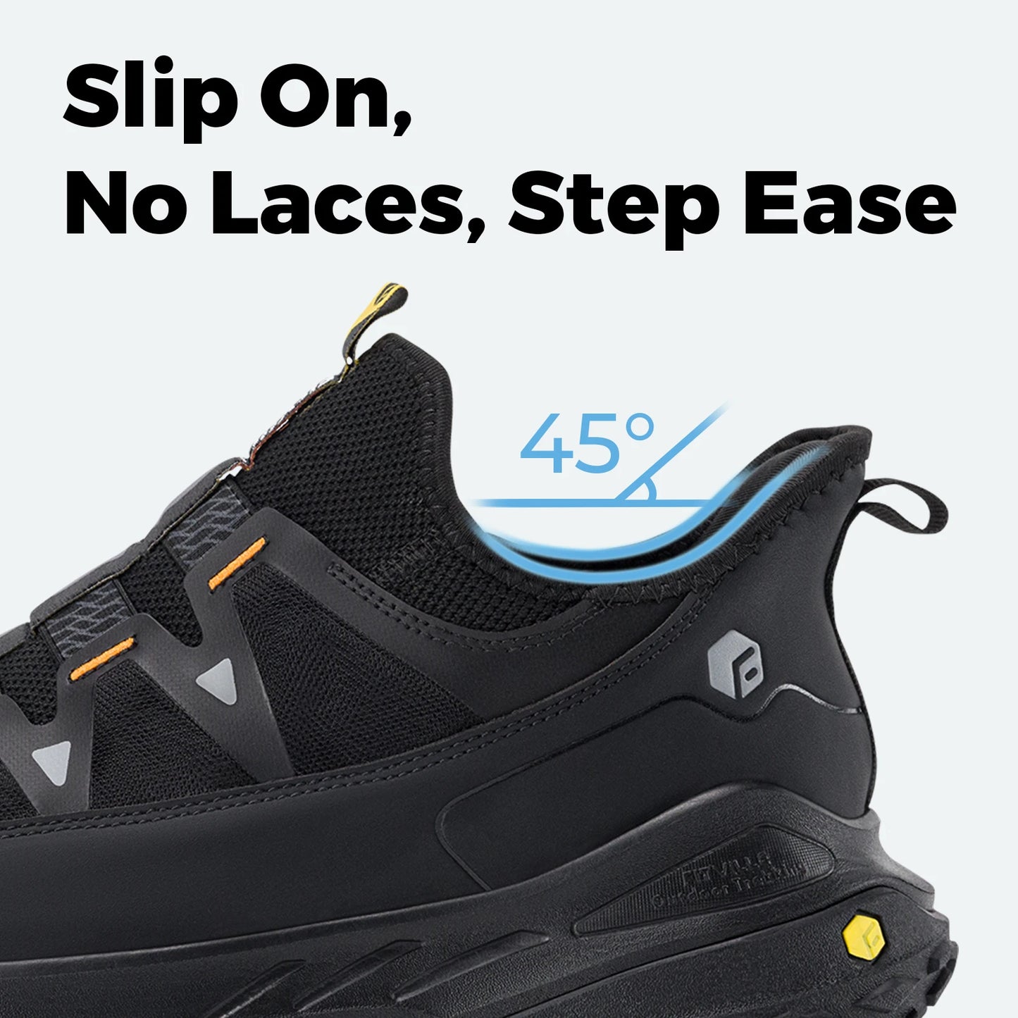 Fittington Wide Sneakers for Men Slip-On Hiking Shoes Soft Comfortable Men Running Shoe Slip-Resistant Walking Shoes with Arch Support