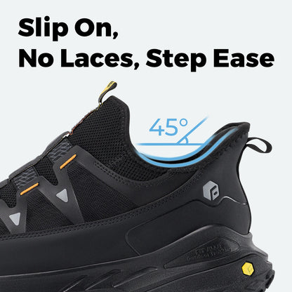 Fittington Wide Sneakers for Men Slip-On Hiking Shoes Soft Comfortable Men Running Shoe Slip-Resistant Walking Shoes with Arch Support