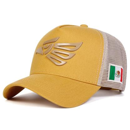 Unisex Mexican Eagle Label Baseball Net Caps Adjustable Casual Hats Spring and Summer Outdoor Sunscreen Hat